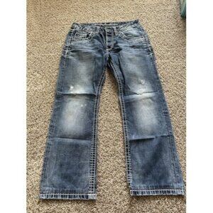 CAMP DAVID Premium Nick Jeans Men's 32x27 Regular Fit Button Fly Stitches Logo